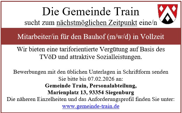 Stellenanzeige Bauhofmitarbeiter 01-2026