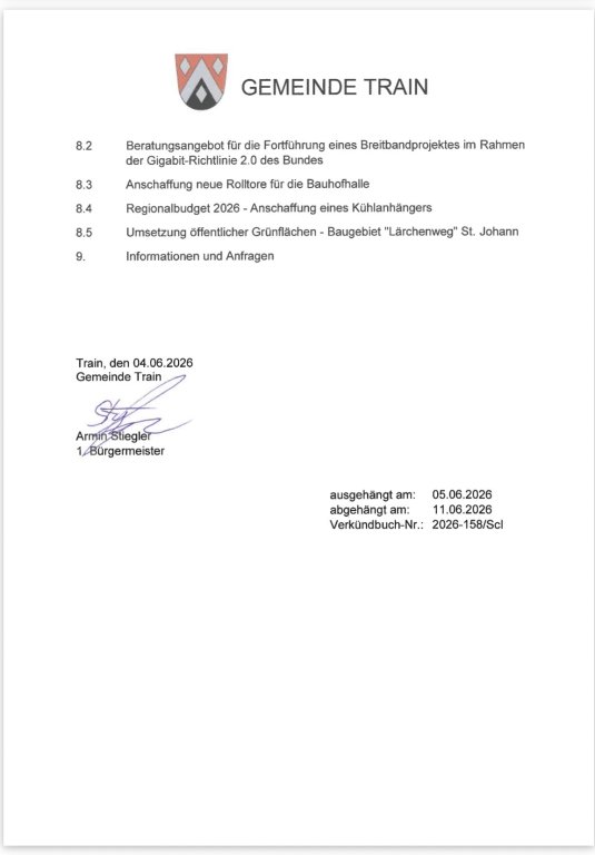 GR Sitzung Juni